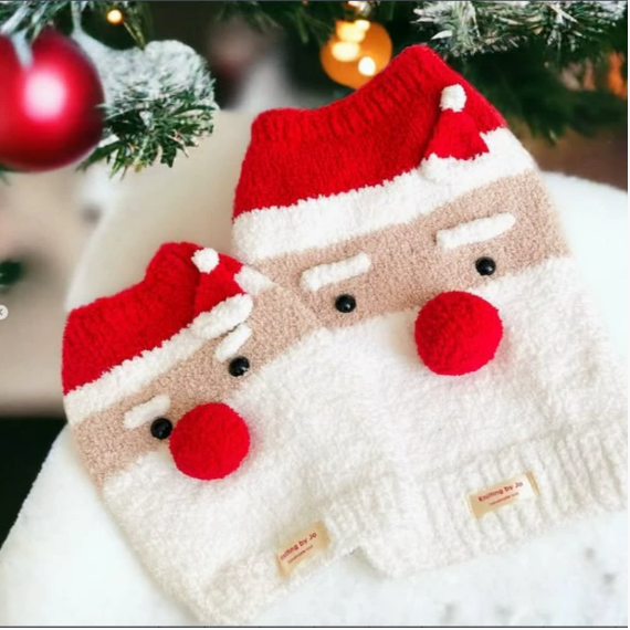 Fuzzy Santa Dog Jumper – Sherpa Fleece Christmas Sweater