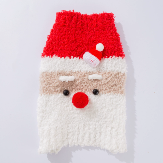 Fuzzy Santa Dog Jumper – Sherpa Fleece Christmas Sweater