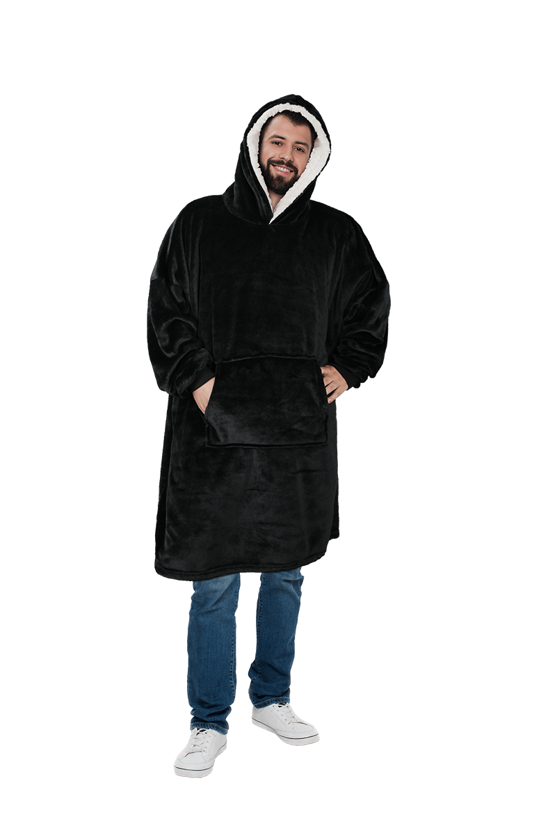 Men's Oversized Hooded Blanket Hoodie – Check Print | OLIVIA ROCCO