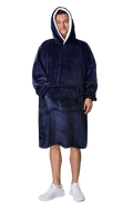 Men's Oversized Hooded Blanket Hoodie – Check Print | OLIVIA ROCCO