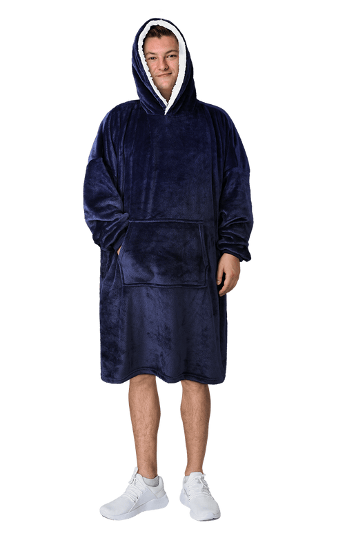 Men's Oversized Hooded Blanket Hoodie – Check Print | OLIVIA ROCCO