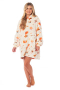 Women's Oversized Hooded Blanket Hoodie – Reversible Sherpa, Dogs Print | OLIVIA ROCCO