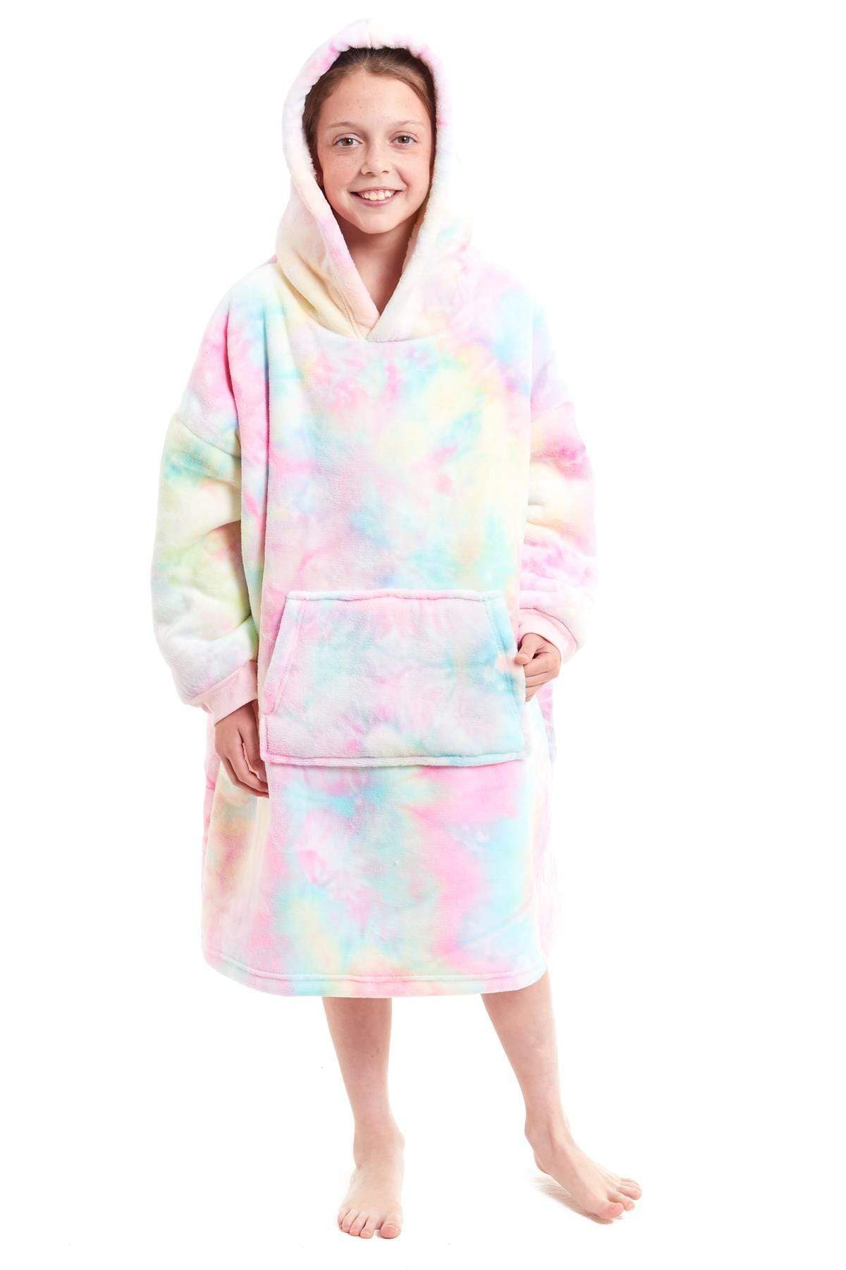 Kids' Oversized Hooded Blanket Hoodie – Sherpa-Lined, Ages 8–15 | OLIVIA ROCCO