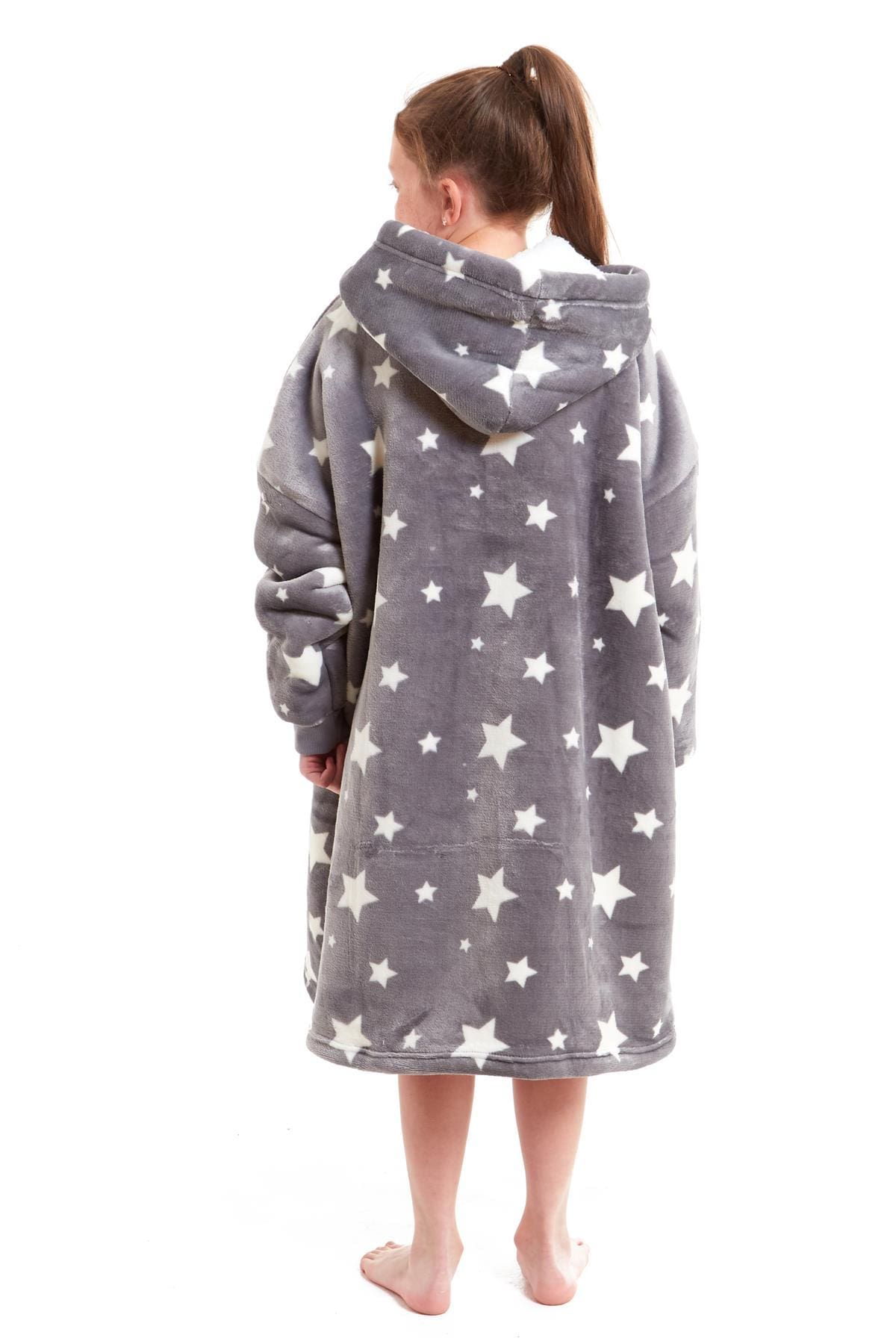 Kids' Oversized Hooded Blanket Hoodie – Sherpa-Lined, Ages 8–15 | OLIVIA ROCCO