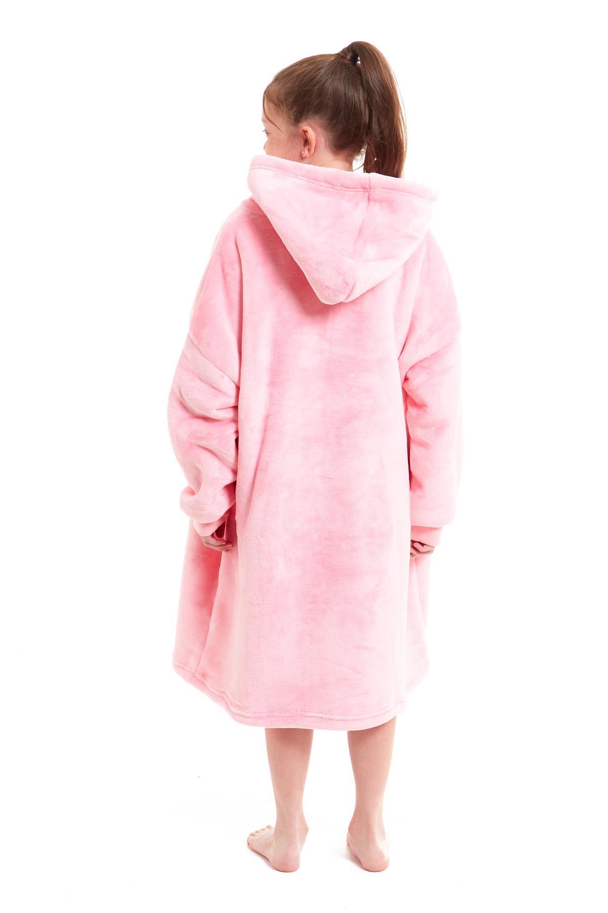 Kids' Oversized Hooded Blanket Hoodie – Sherpa-Lined, Ages 8–15 | OLIVIA ROCCO
