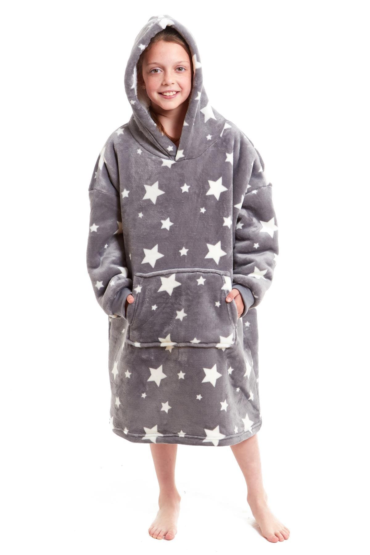 Kids' Oversized Hooded Blanket Hoodie – Sherpa-Lined, Ages 8–15 | OLIVIA ROCCO