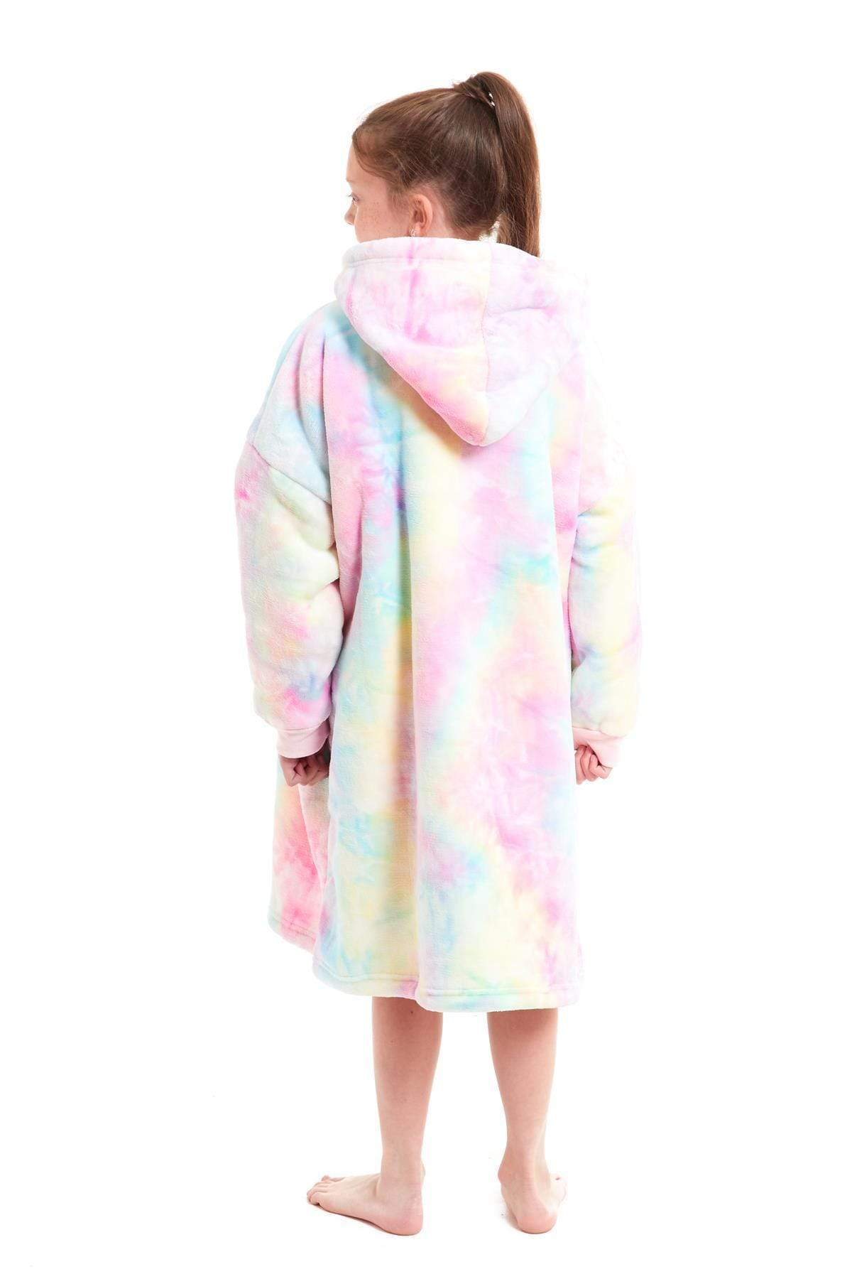Kids' Oversized Hooded Blanket Hoodie – Sherpa-Lined, Ages 8–15 | OLIVIA ROCCO