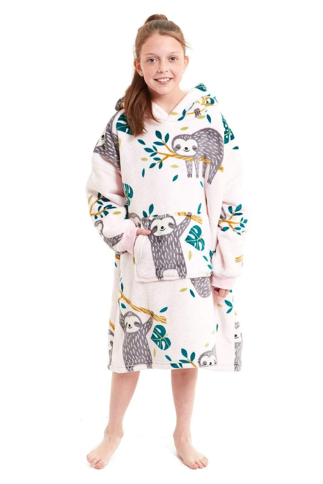 Kids' Oversized Hooded Blanket Hoodie – Sherpa-Lined, Ages 8–15 | OLIVIA ROCCO