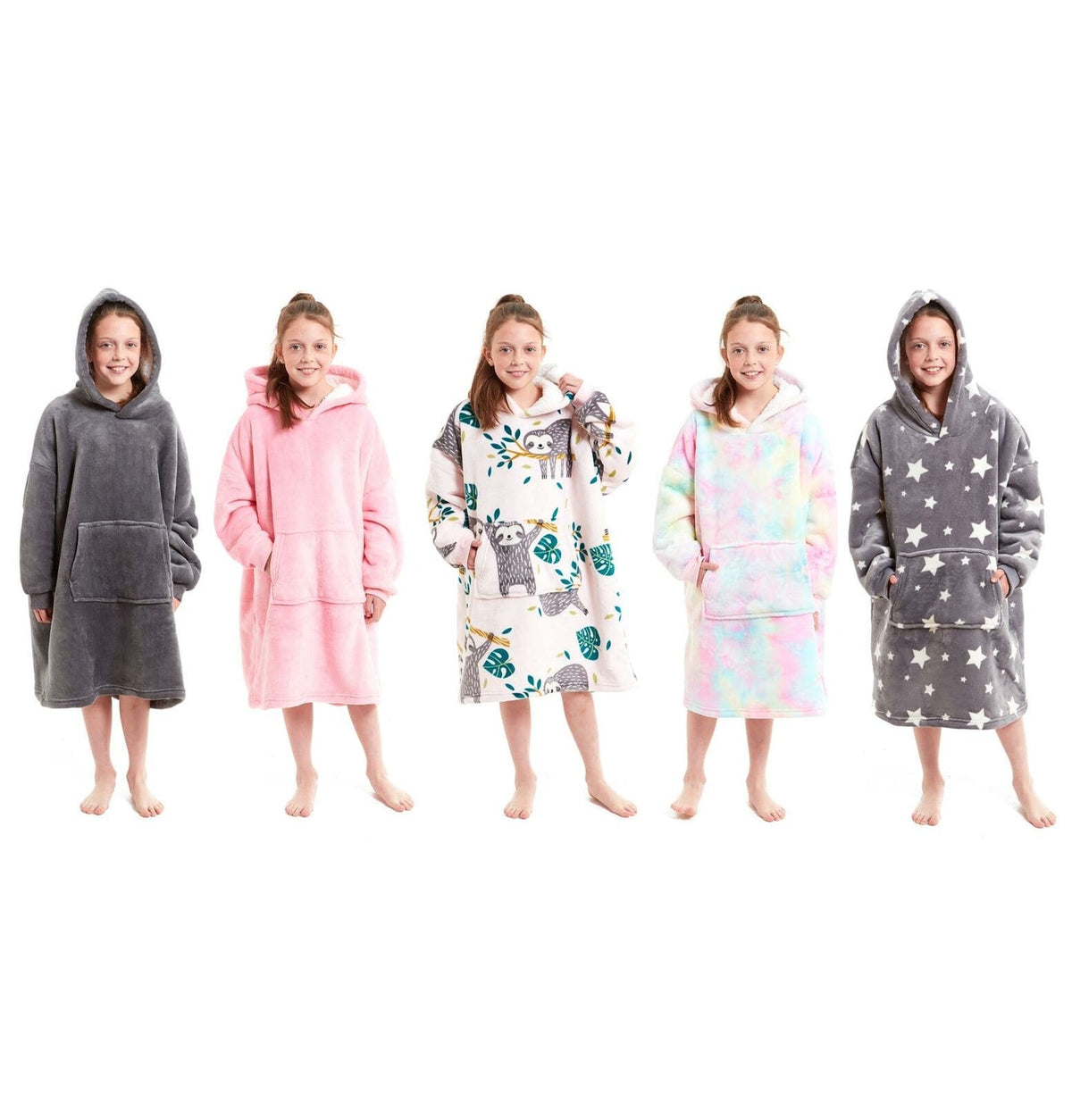 Kids' Oversized Hooded Blanket Hoodie – Sherpa-Lined, Ages 8–15 | OLIVIA ROCCO