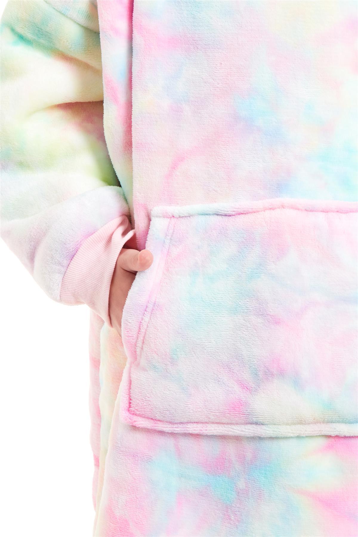 Kids' Oversized Hooded Blanket Hoodie – Sherpa-Lined, Ages 8–15 | OLIVIA ROCCO