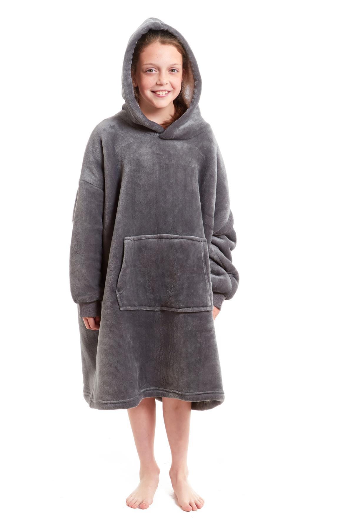 Kids' Oversized Hooded Blanket Hoodie – Sherpa-Lined, Ages 8–15 | OLIVIA ROCCO
