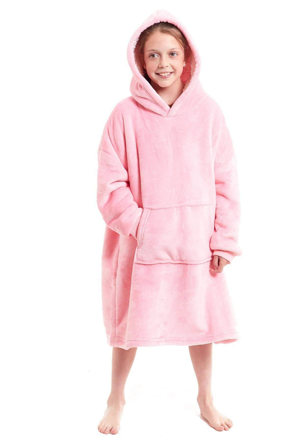 Kids' Oversized Hooded Blanket Hoodie – Sherpa-Lined, Ages 8–15 | OLIVIA ROCCO
