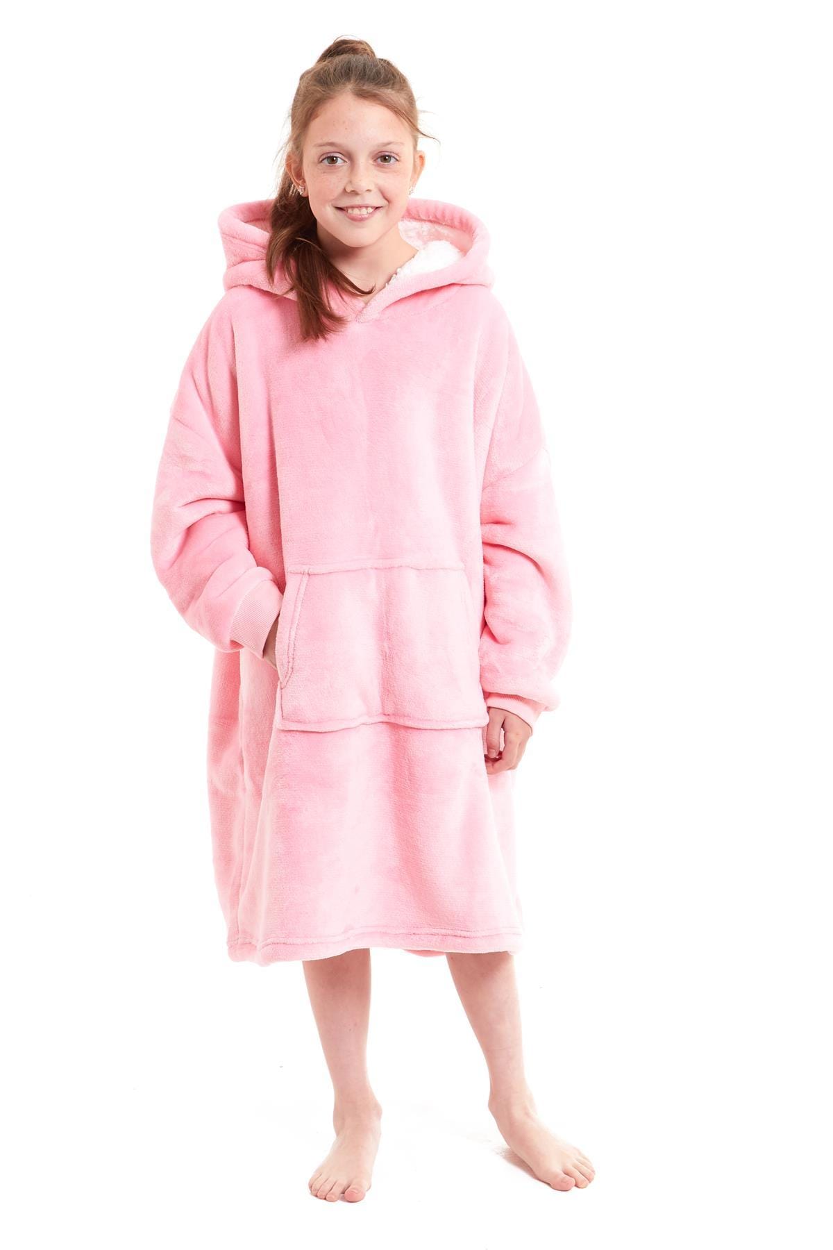 Kids' Oversized Hooded Blanket Hoodie – Sherpa-Lined, Ages 8–15 | OLIVIA ROCCO