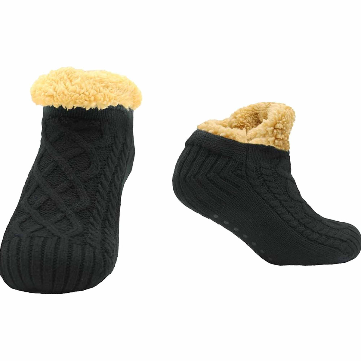 Sherpa-Lined Slipper Socks – Nordic Fair Isle, Non-Slip | Sock Stack